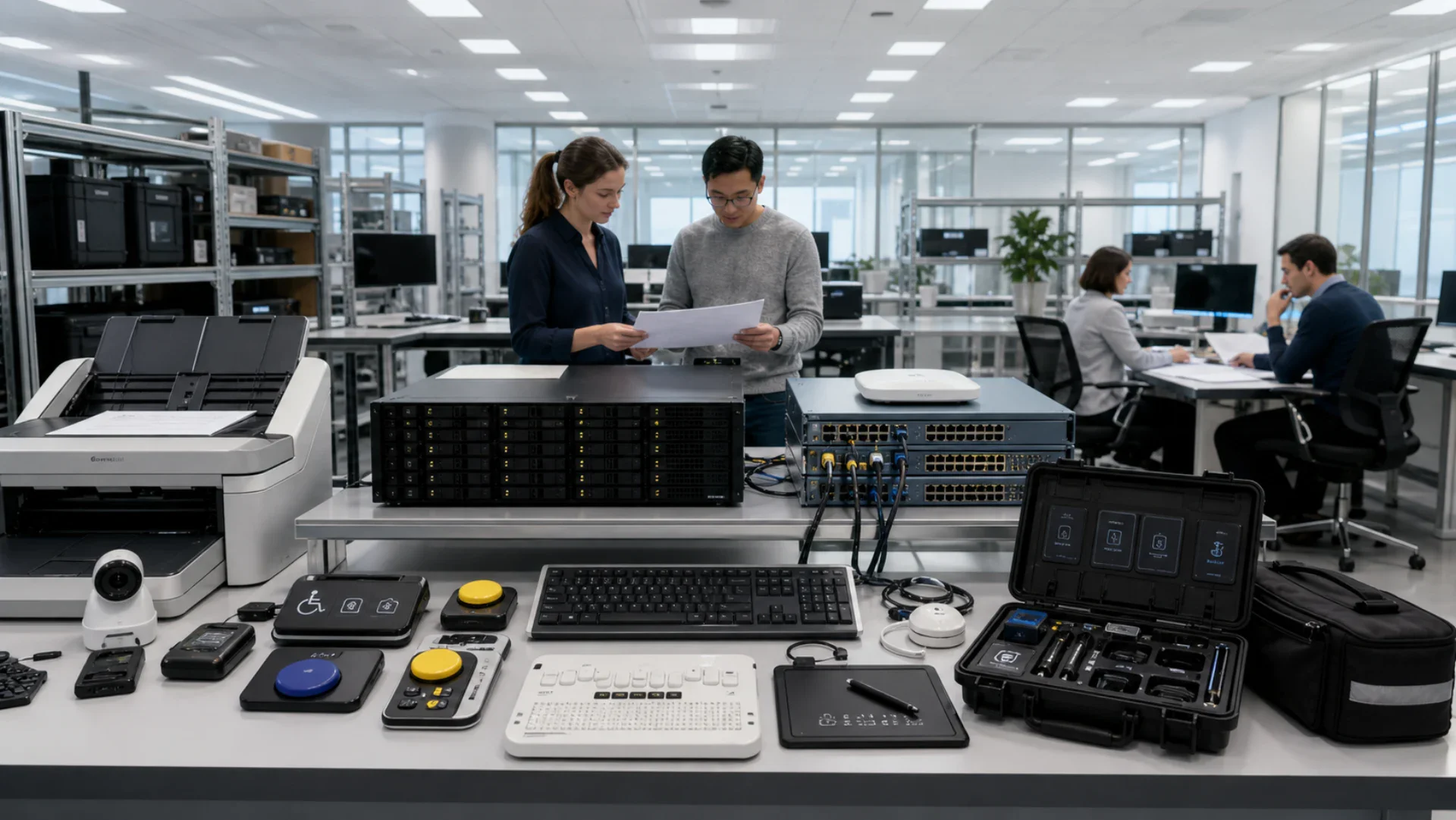 Engineers validating resilient and accessible public digital infrastructure in a neutral systems laboratory