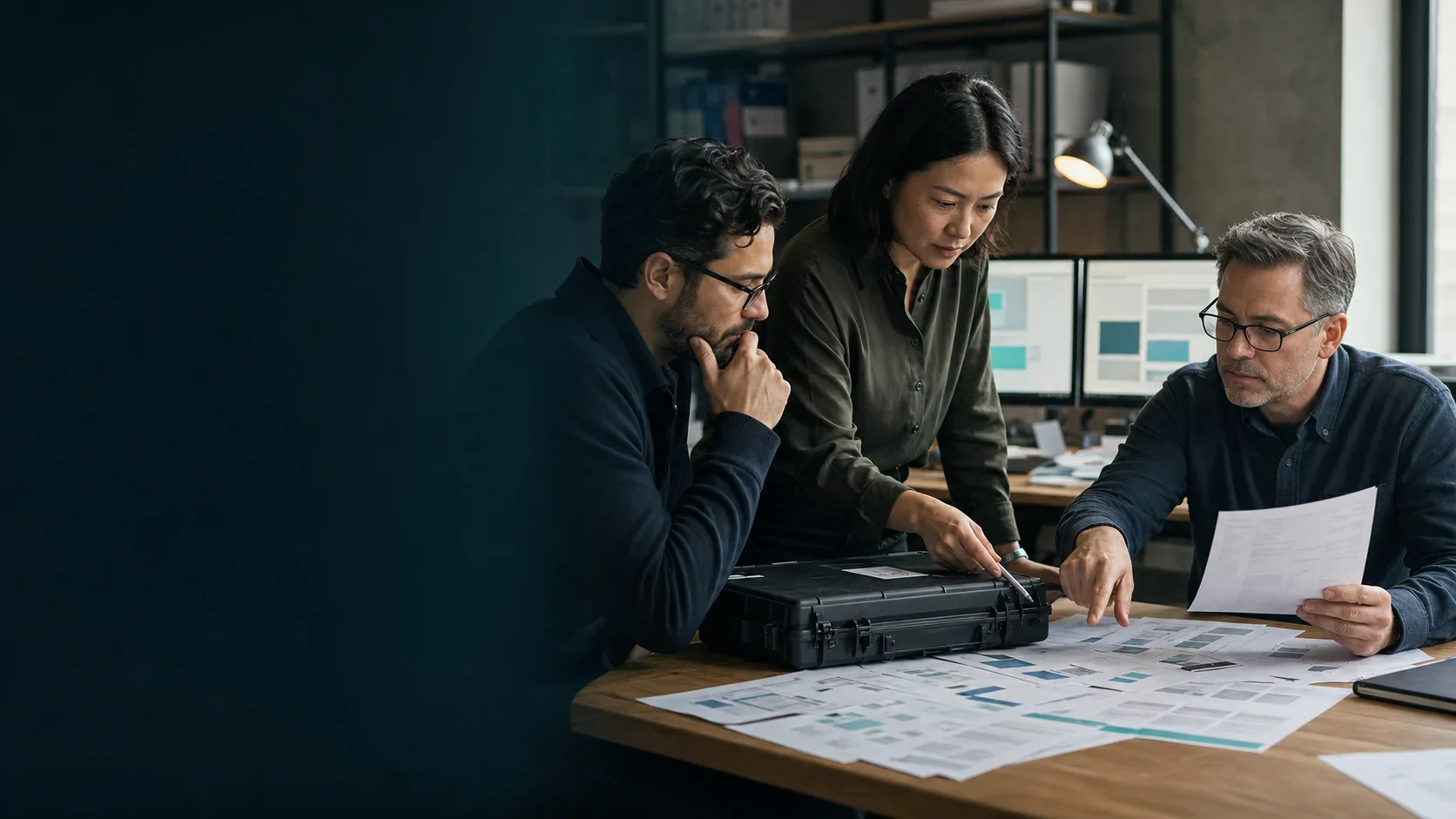 A cross-functional team reviewing marketplace package readiness and release responsibilities