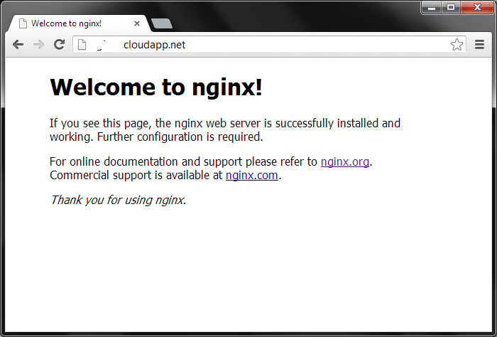 Nginx on Azure